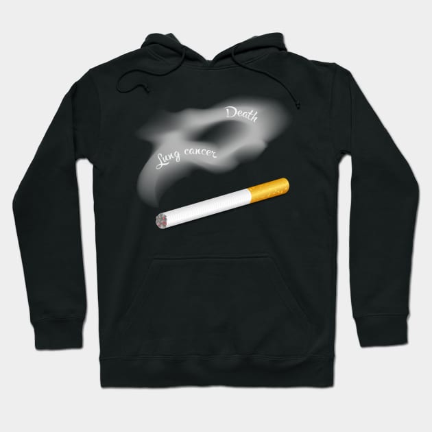 Lung cancer poster Cigarette Hoodie by designbek